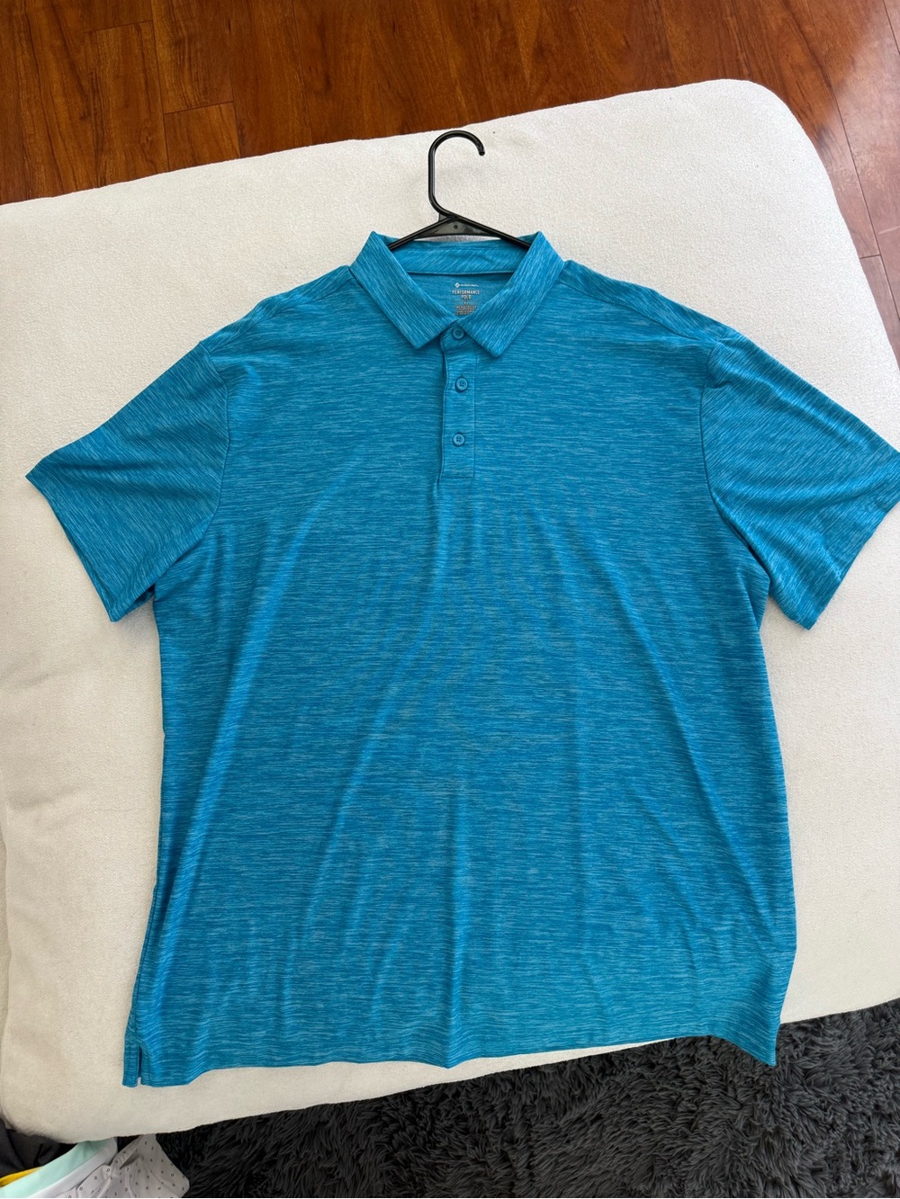 Men's Heather Teal Performance Polo